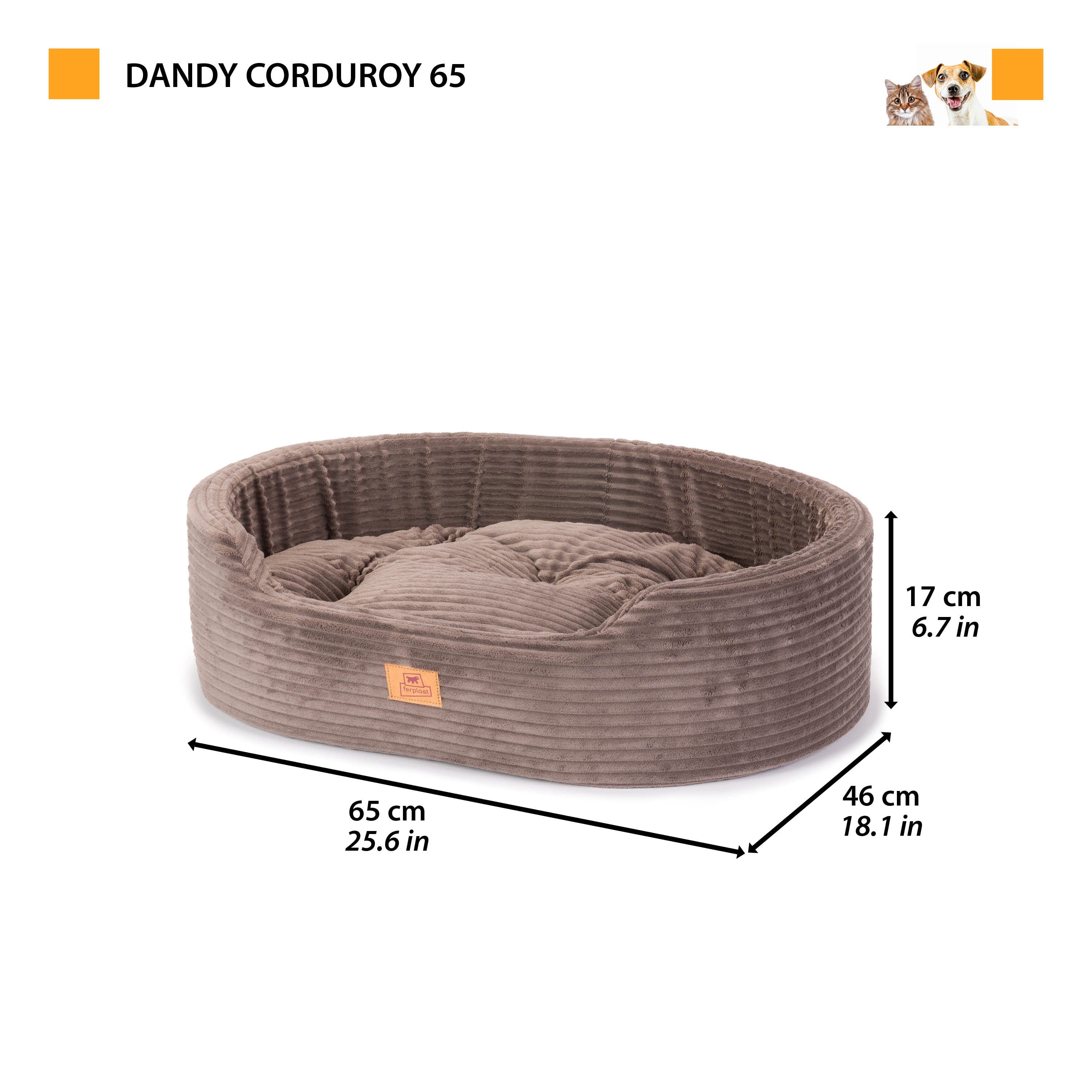 DANDY CORDUROY Cuccia divanetto con cuscino rimovibile per cani e gatti - Image 22